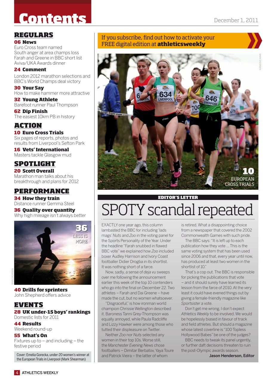 AW – Athletics Weekly Magazine Preview Pages