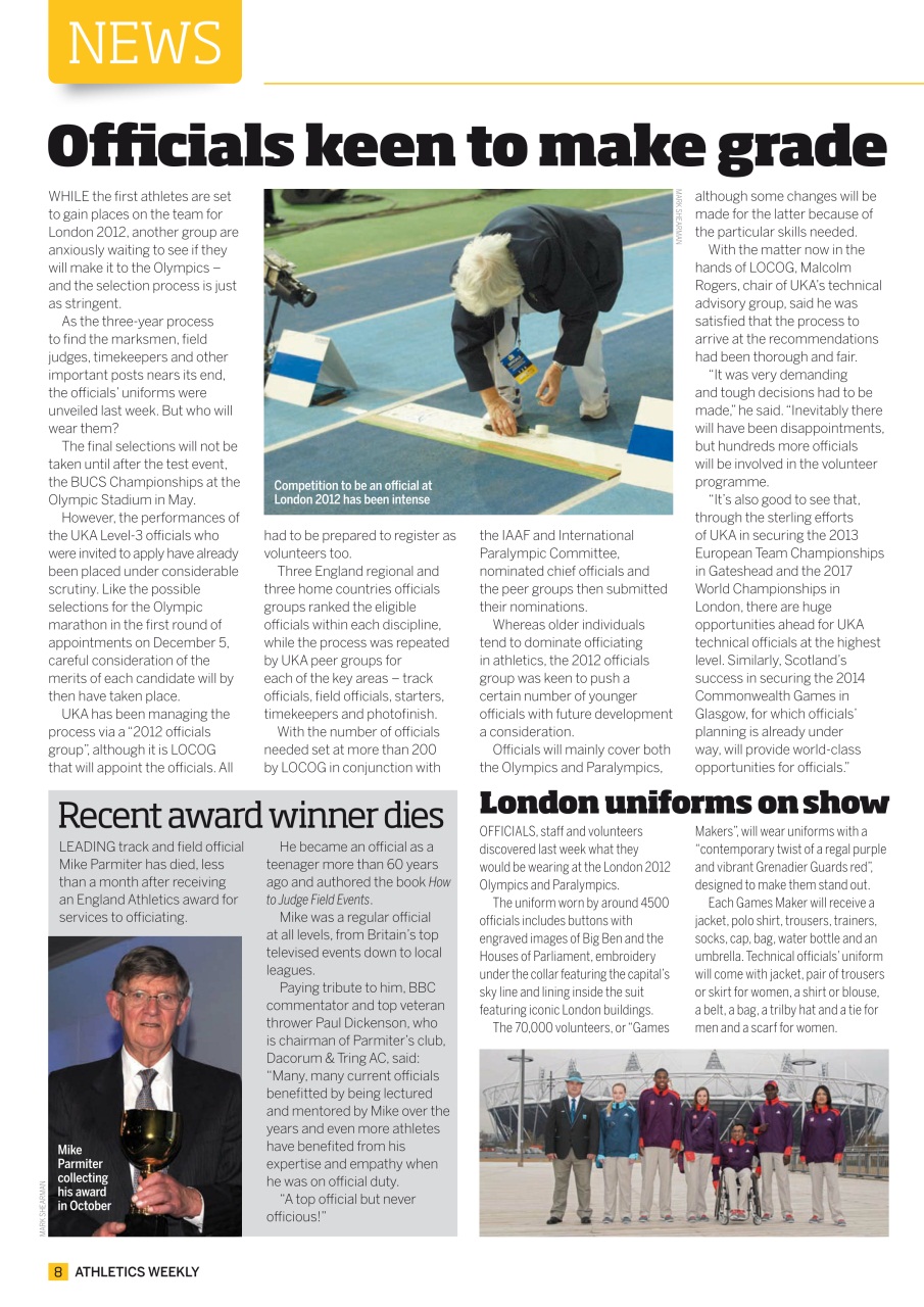 AW – Athletics Weekly Magazine Preview Pages