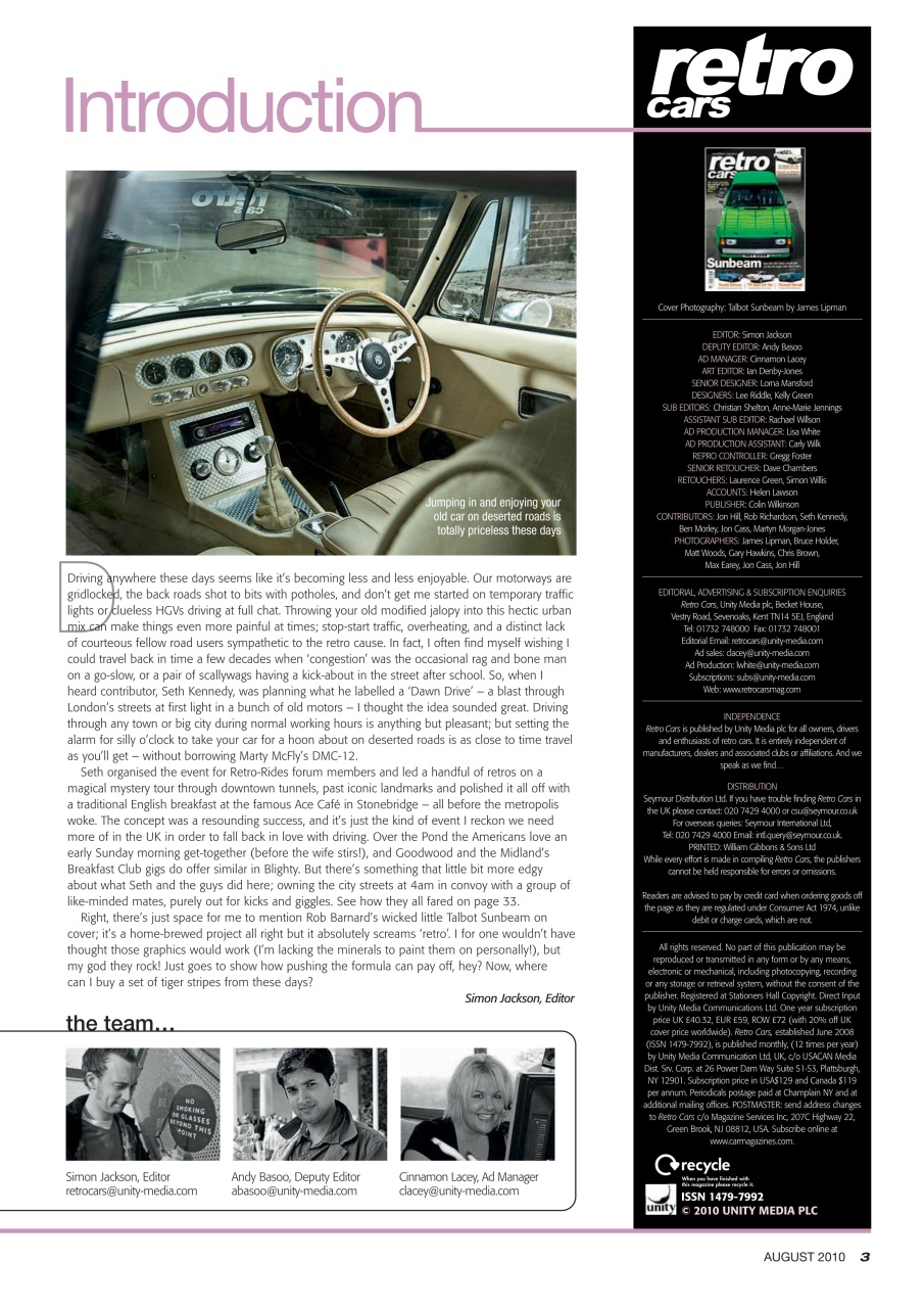 Retro Cars Preview Pages