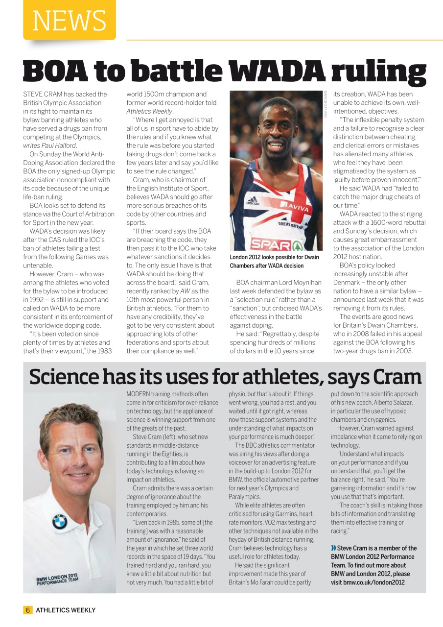 AW – Athletics Weekly Magazine Preview Pages