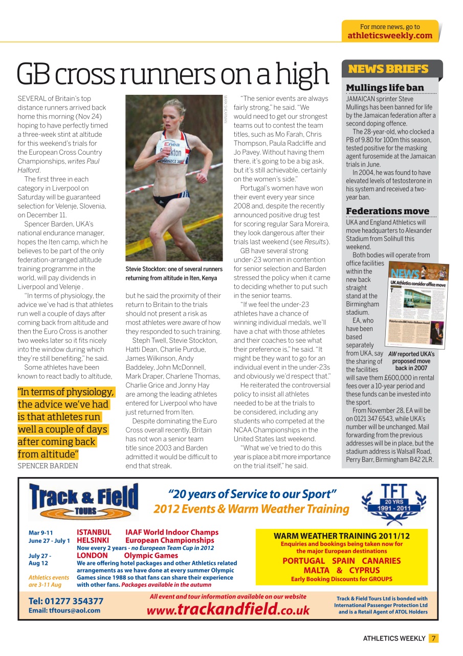 AW – Athletics Weekly Magazine Preview Pages