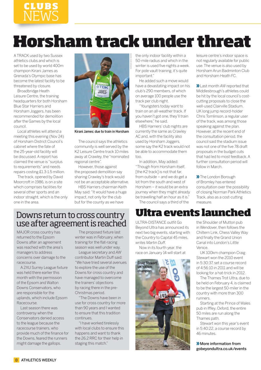 AW – Athletics Weekly Magazine Preview Pages