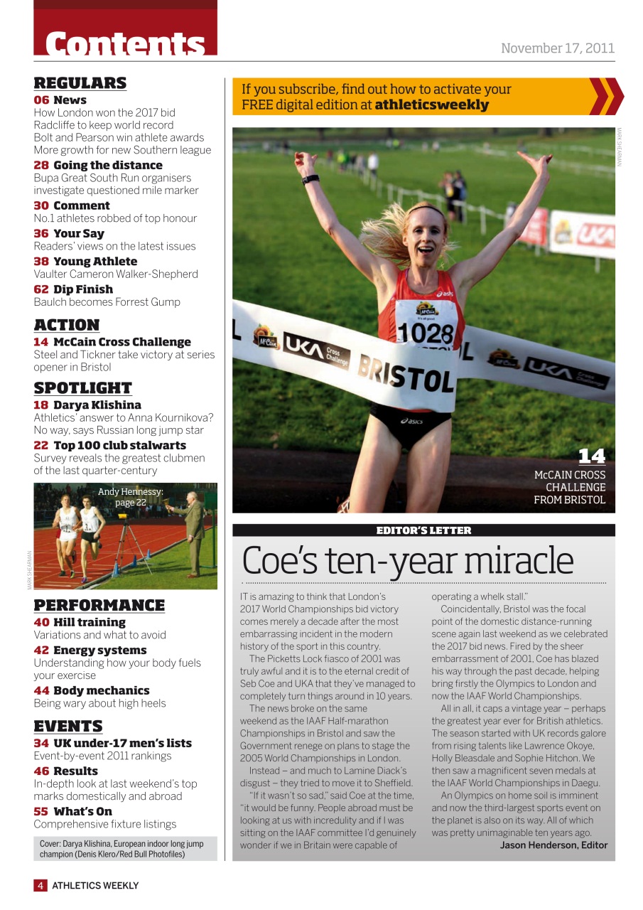 AW – Athletics Weekly Magazine Preview Pages