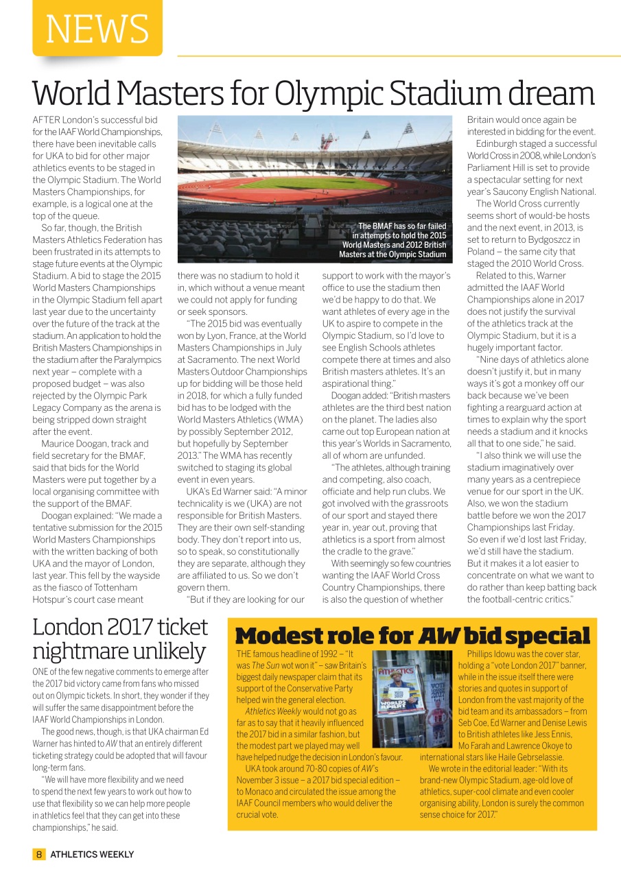 AW – Athletics Weekly Magazine Preview Pages