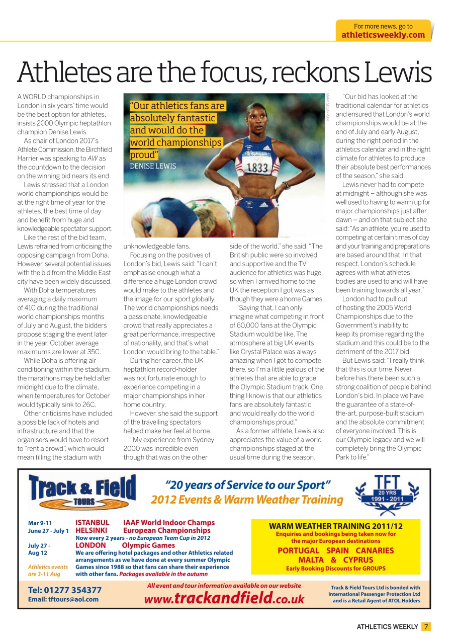 AW – Athletics Weekly Magazine Preview Pages