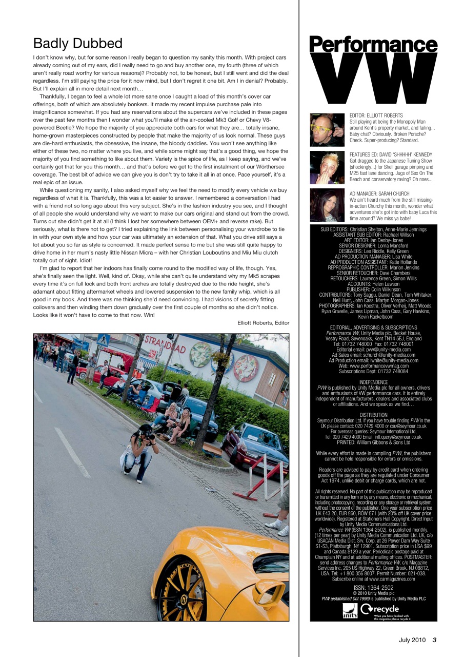 Performance VW Preview Pages