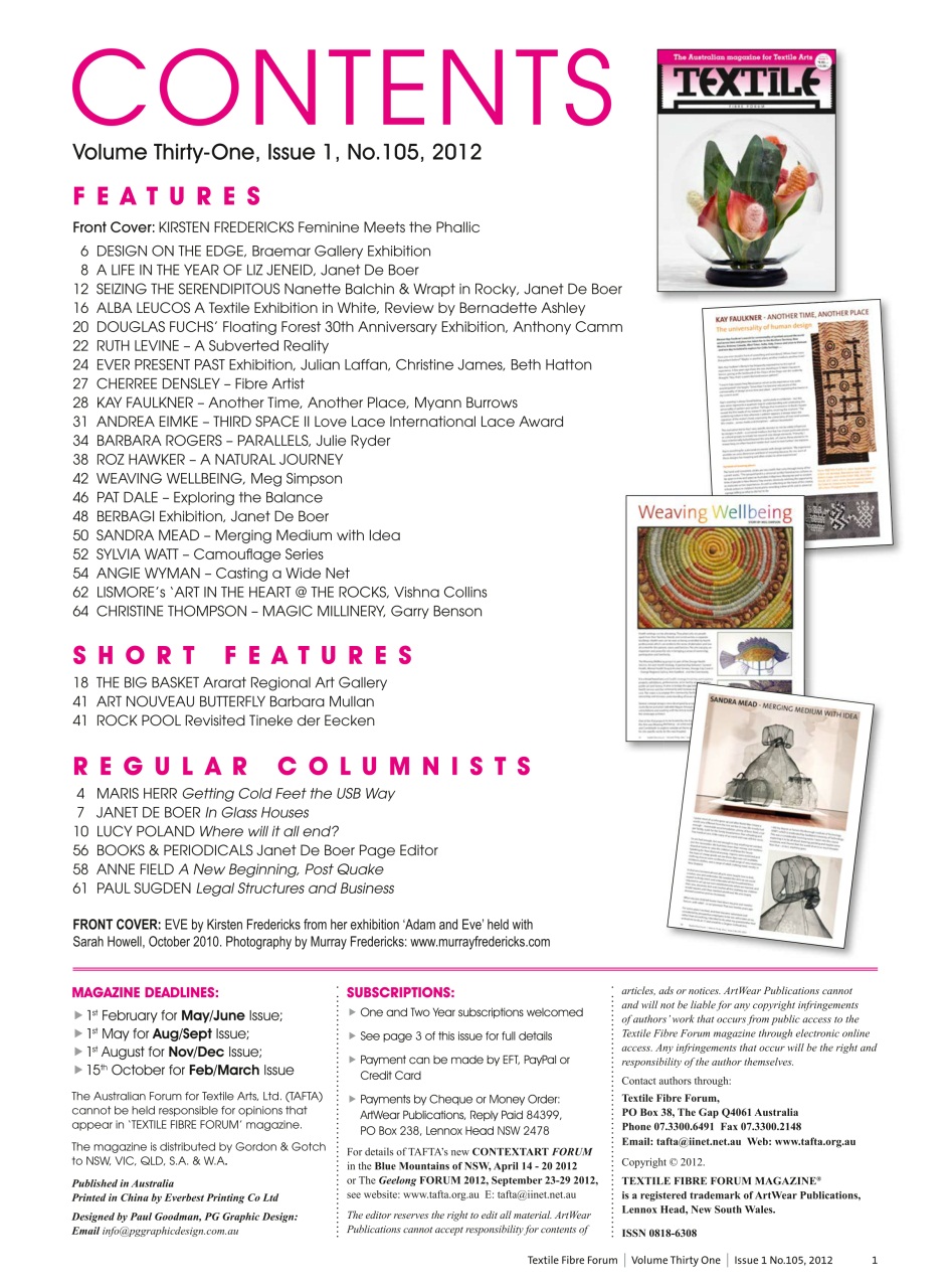 Textile Fibre Forum Preview Pages