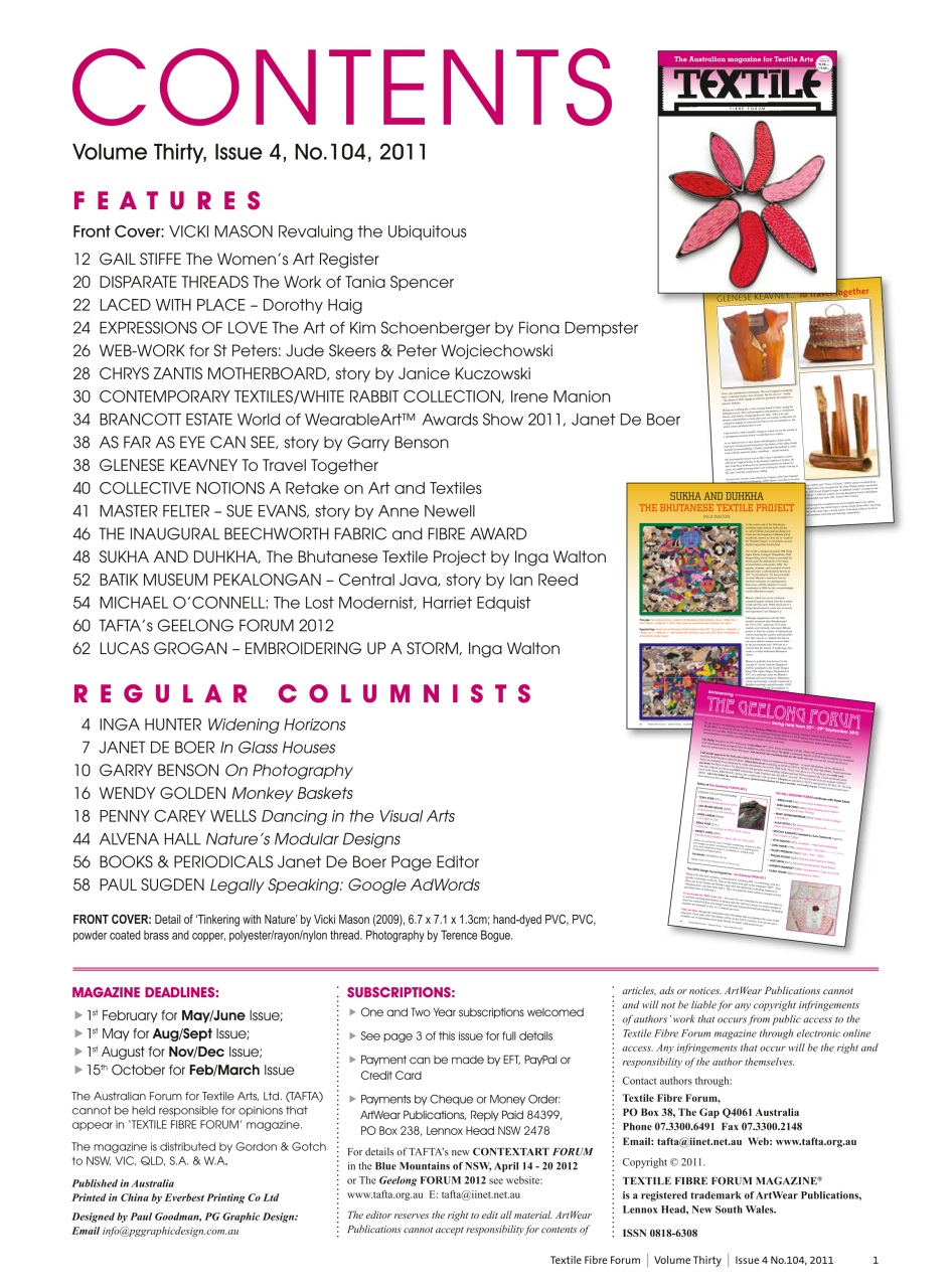 Textile Fibre Forum Preview Pages