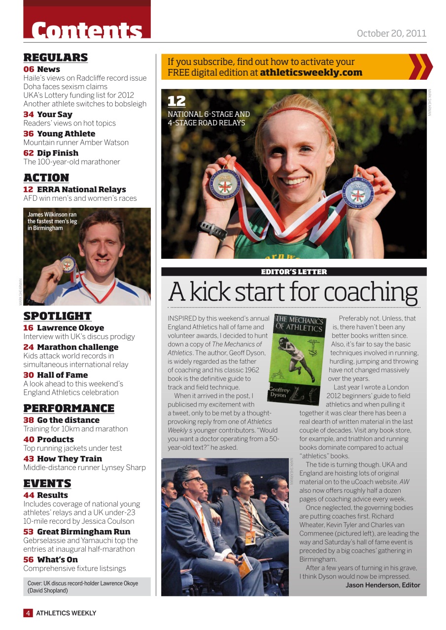 AW – Athletics Weekly Magazine Preview Pages