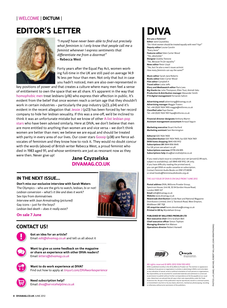 DIVA Magazine Preview Pages