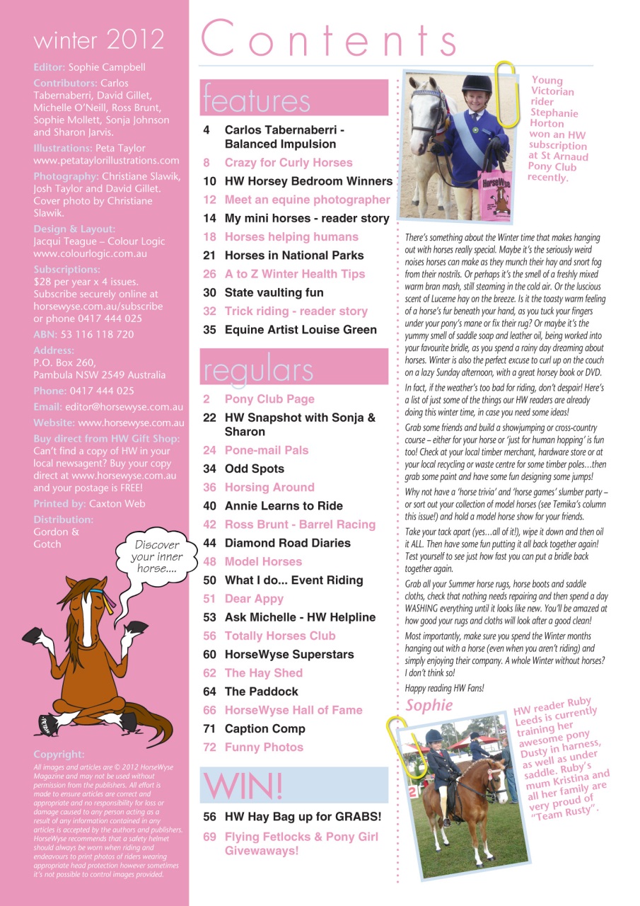 HorseWyse Magazine Preview Pages