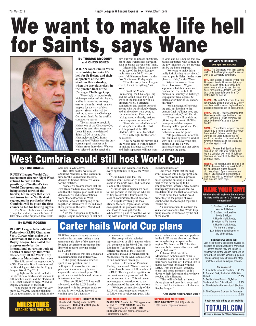 League Express Preview Pages