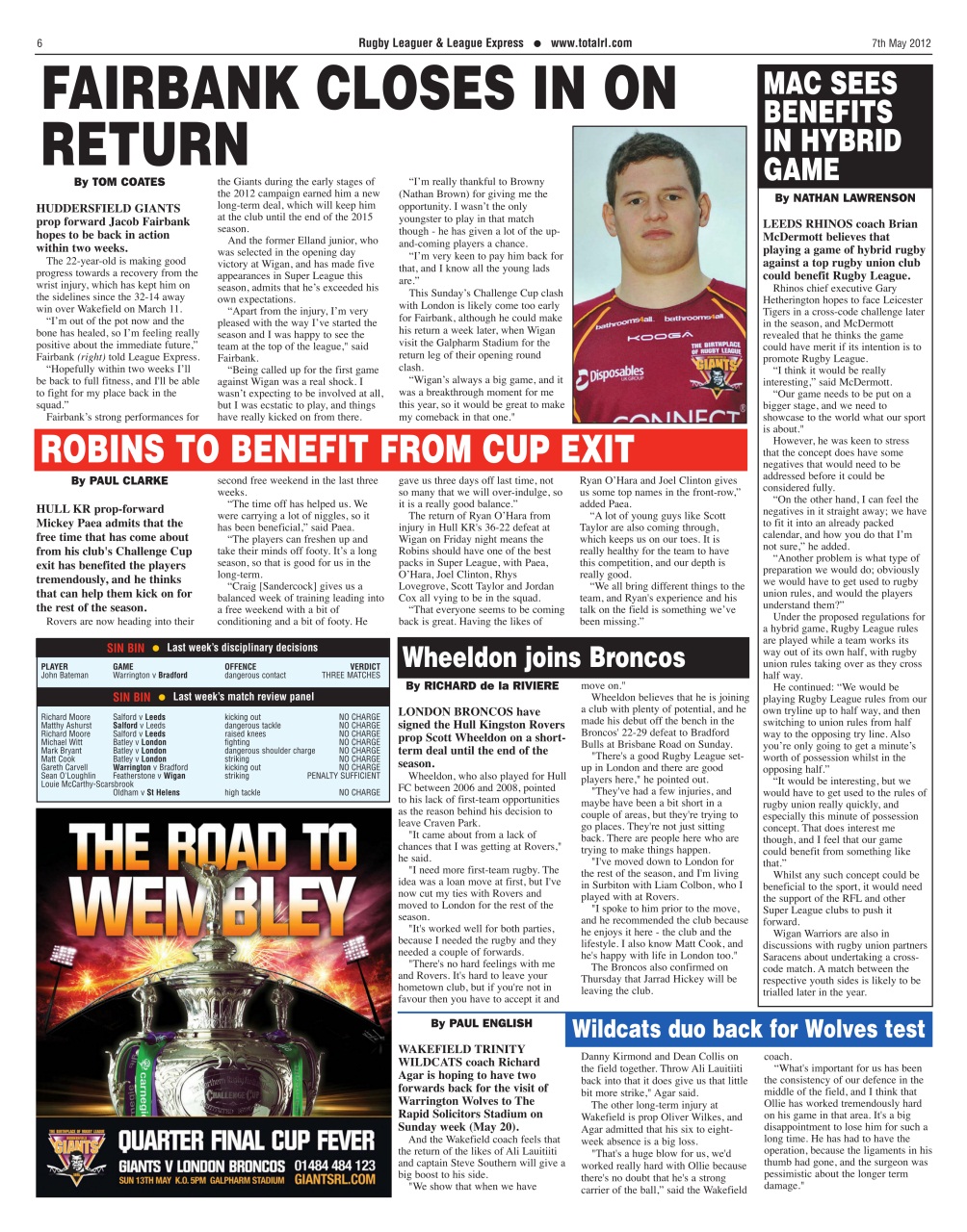 League Express Preview Pages