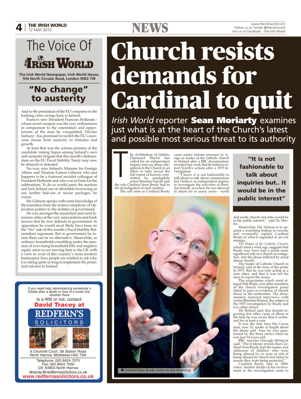 Irish World Preview Pages