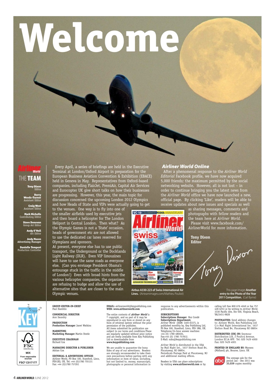 Airliner World Preview Pages