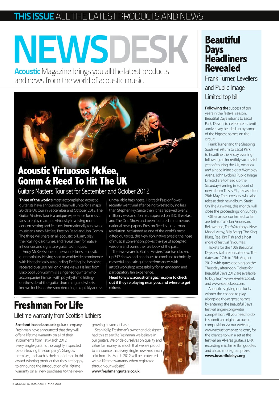 Acoustic Preview Pages