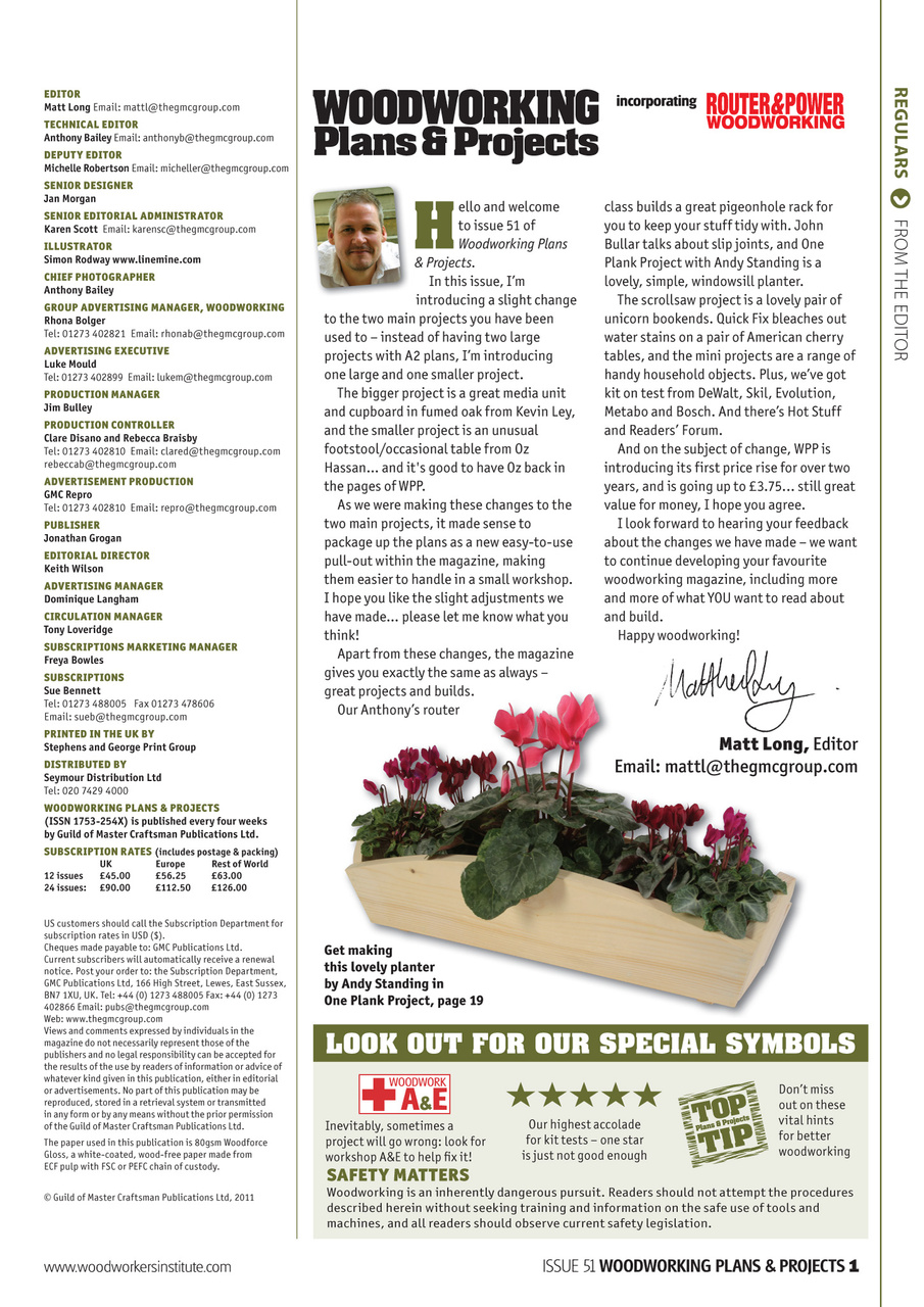 Woodworking Crafts Magazine Preview Pages
