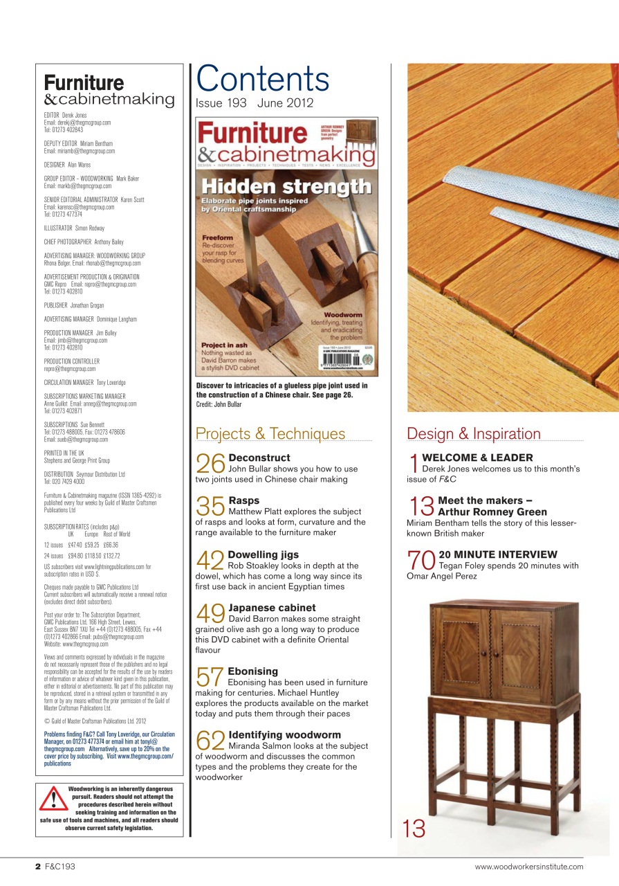 Furniture & Cabinetmaking Preview Pages
