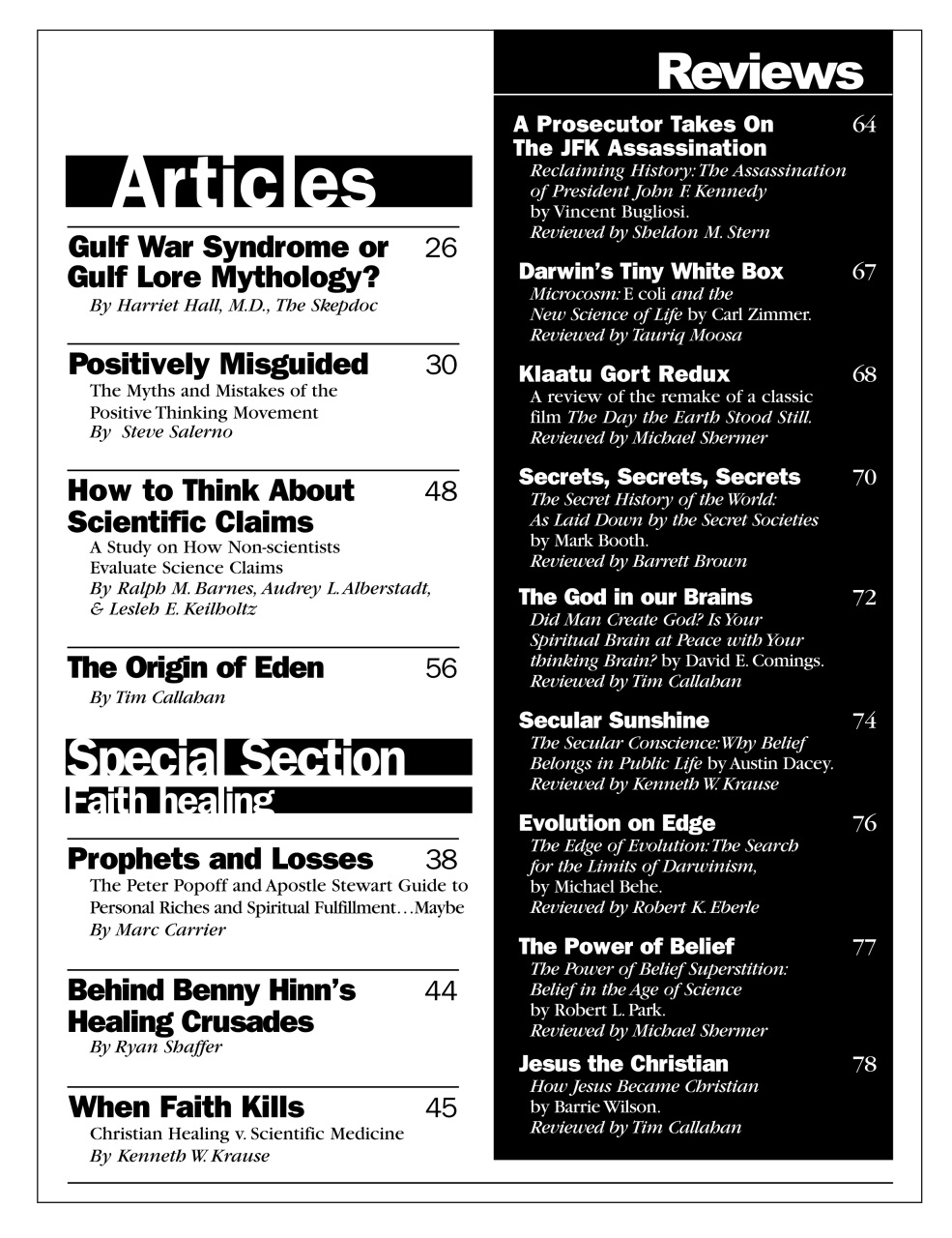 Skeptic Preview Pages