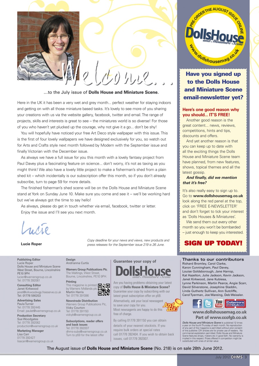 Dolls House and Miniature Scene Preview Pages