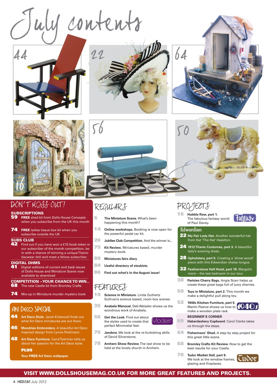 Dolls House and Miniature Scene Preview Pages