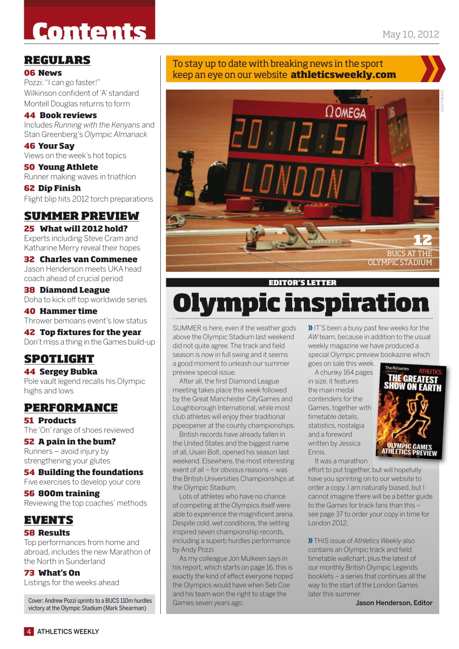 AW – Athletics Weekly Magazine Preview Pages