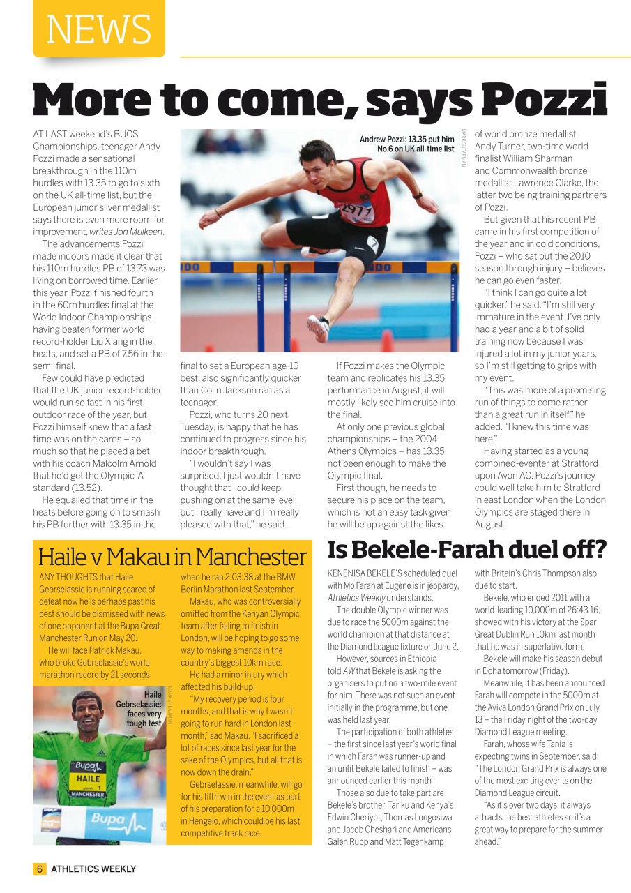 AW – Athletics Weekly Magazine Preview Pages