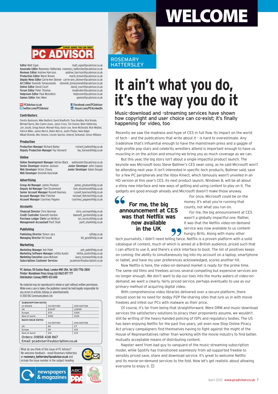 Tech Advisor Preview Pages