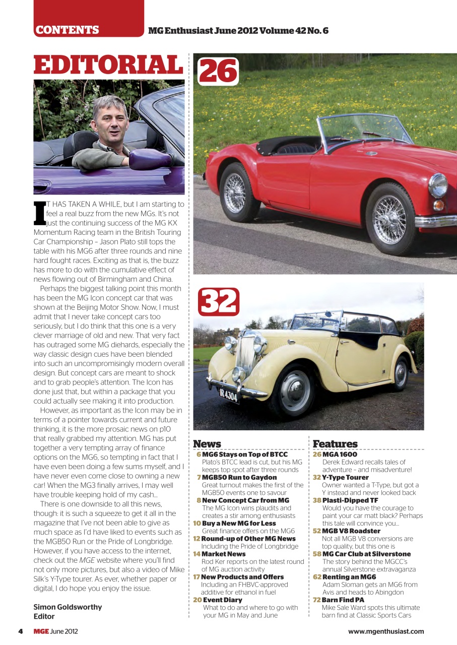 MG Enthusiast Preview Pages