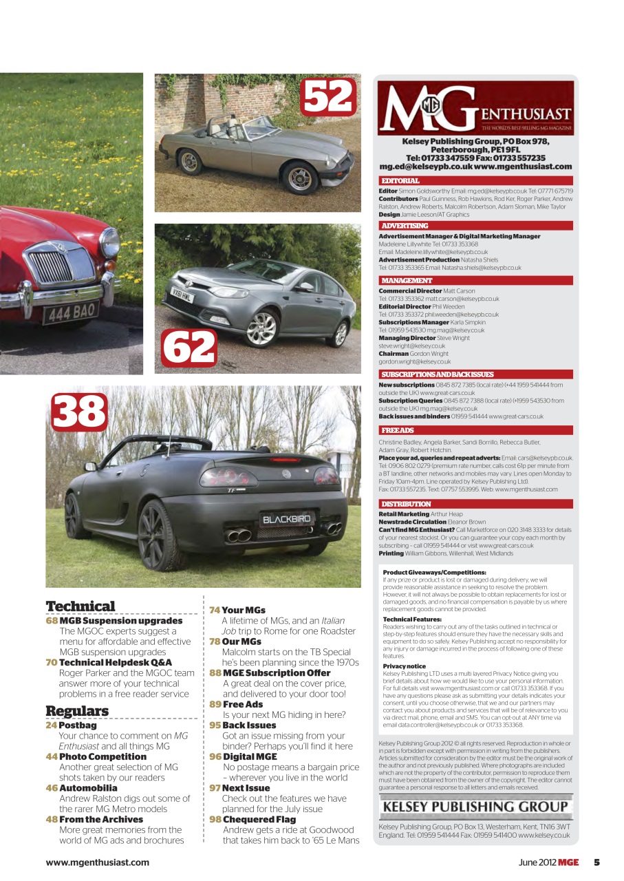 MG Enthusiast Preview Pages