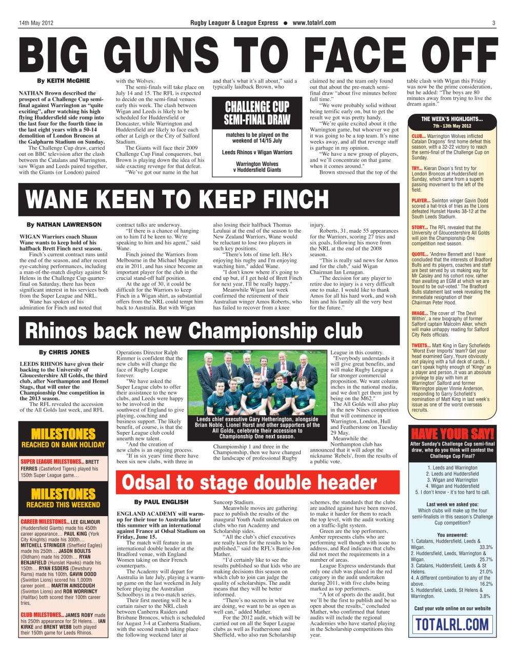 League Express Preview Pages