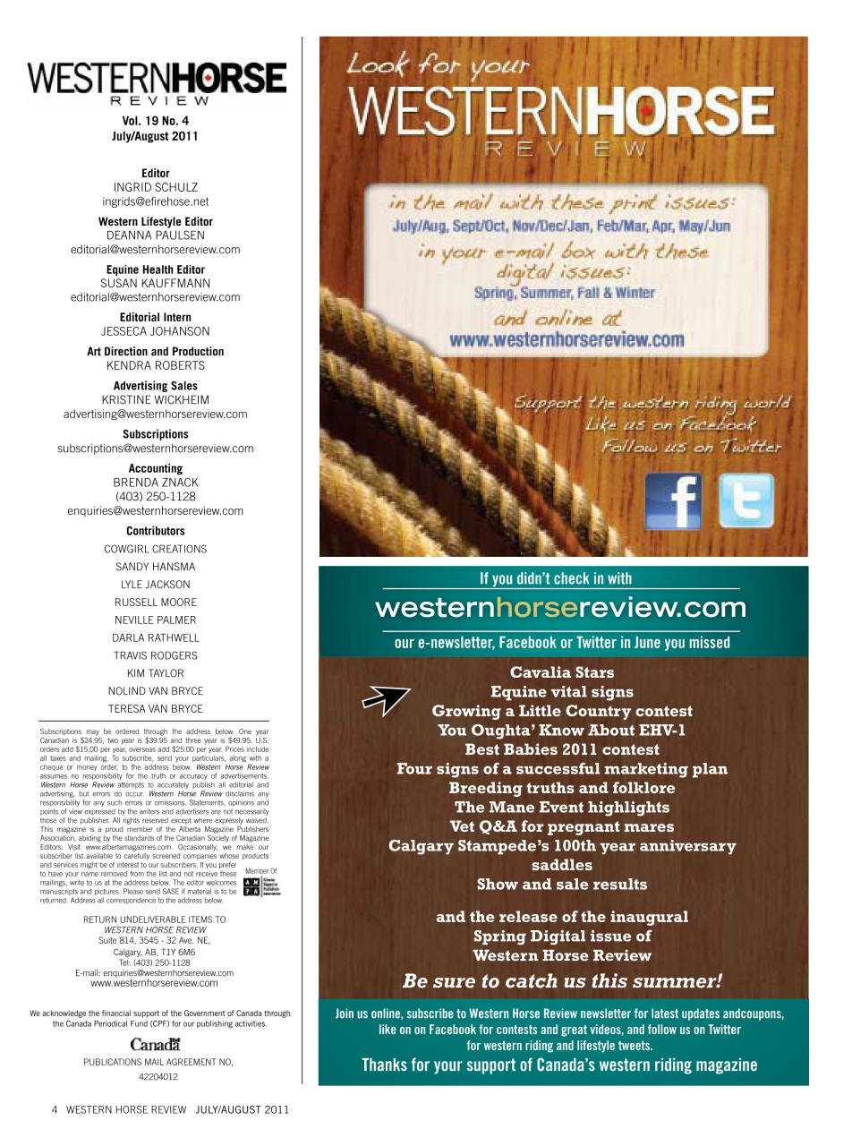 Western Horse Review Preview Pages
