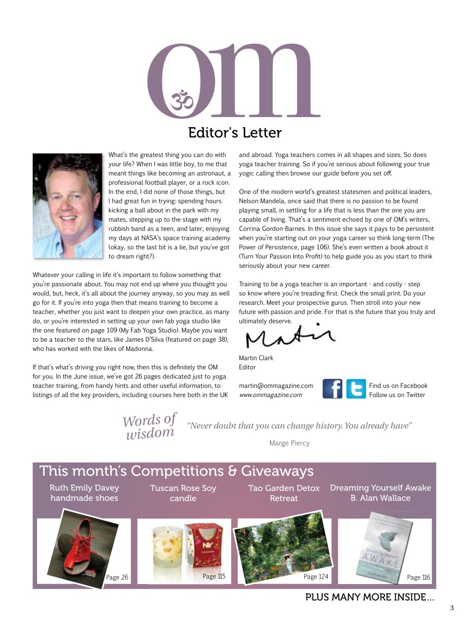 OM Yoga Magazine Preview Pages