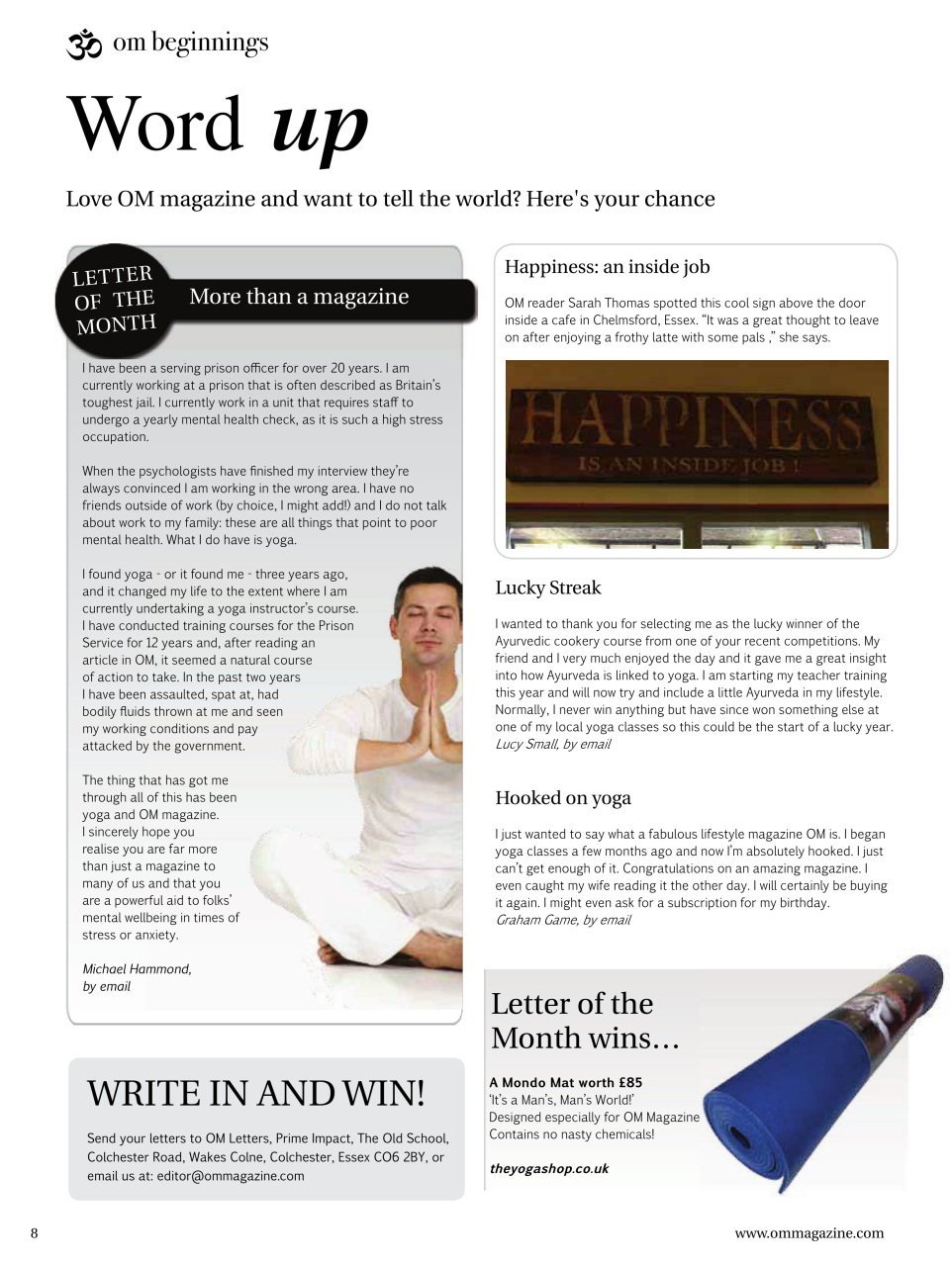 OM Yoga Magazine Preview Pages