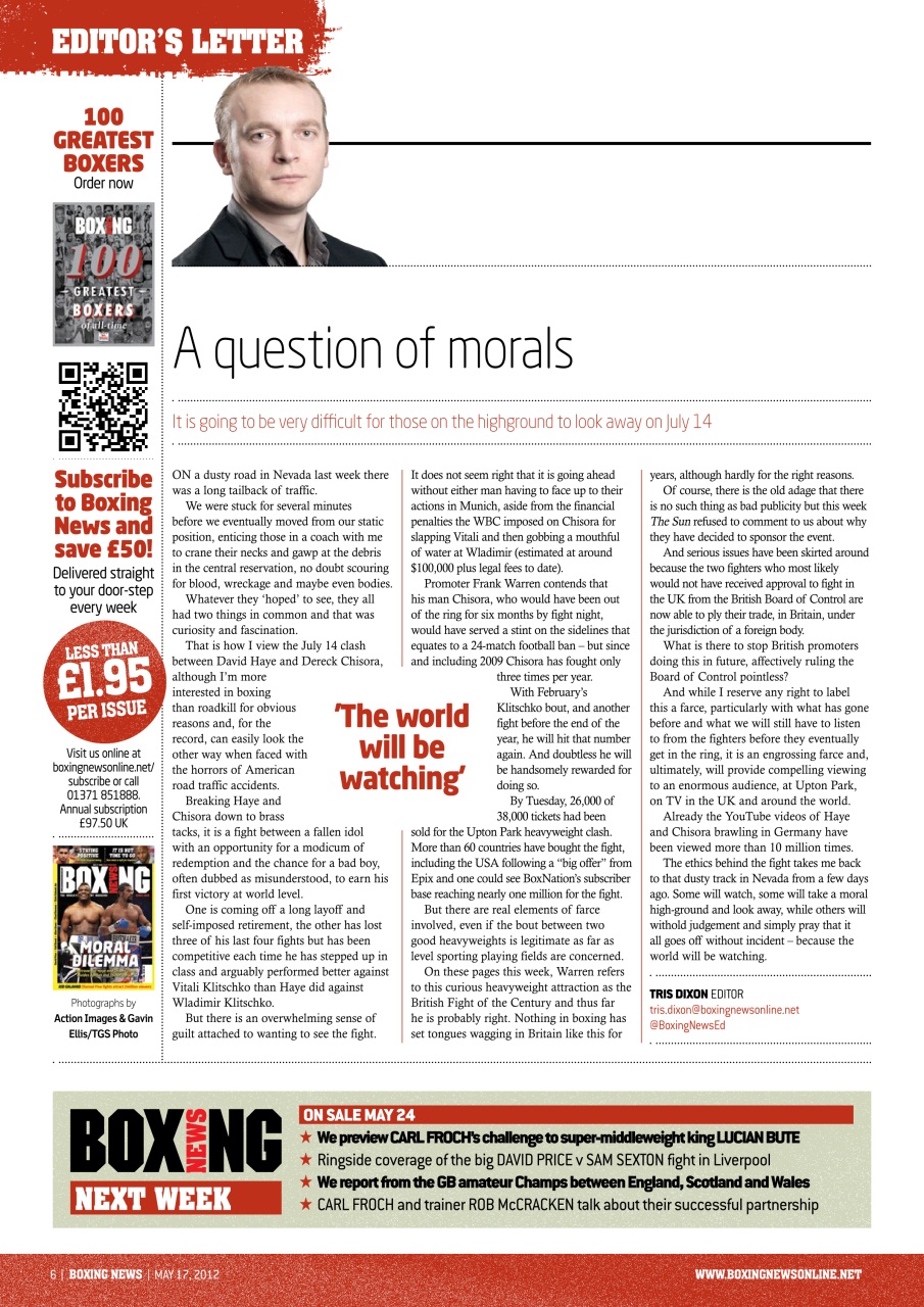 Boxing News Preview Pages