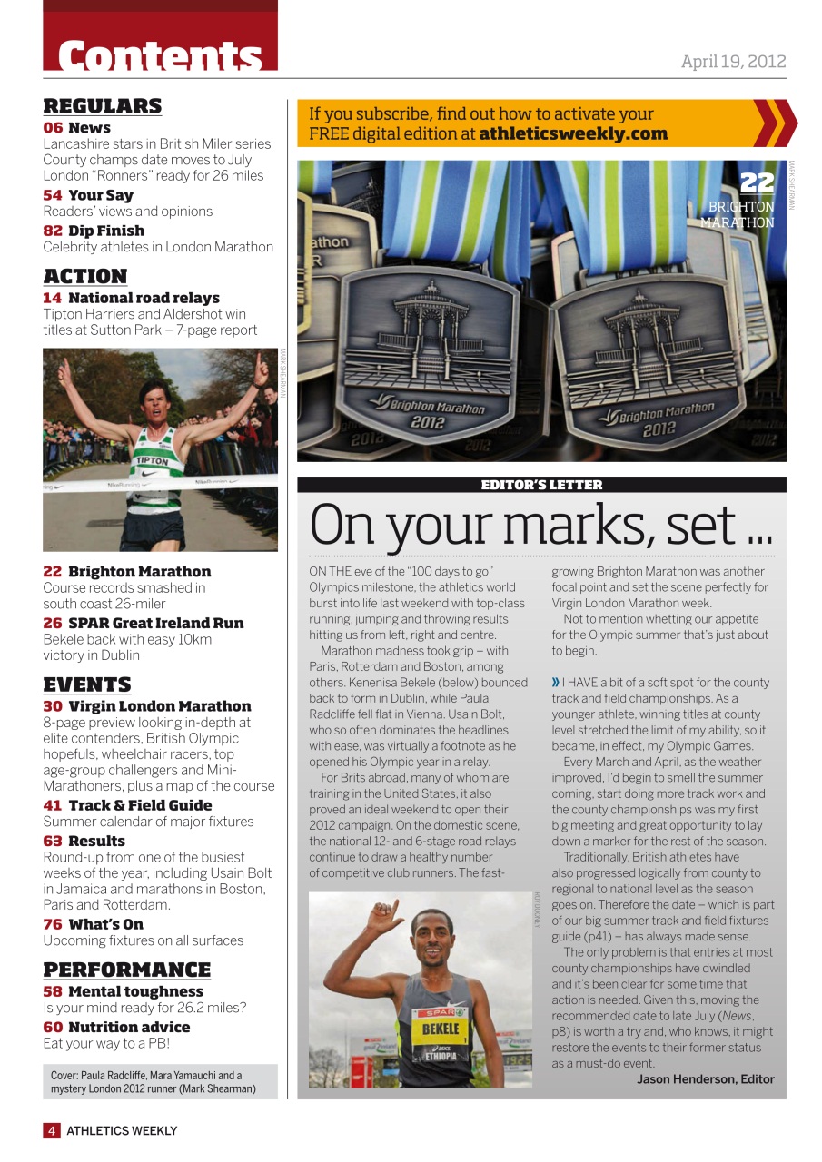 AW – Athletics Weekly Magazine Preview Pages