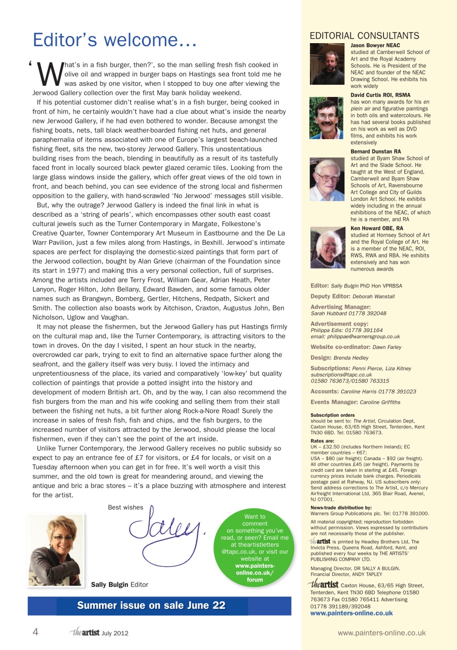 The Artist Preview Pages