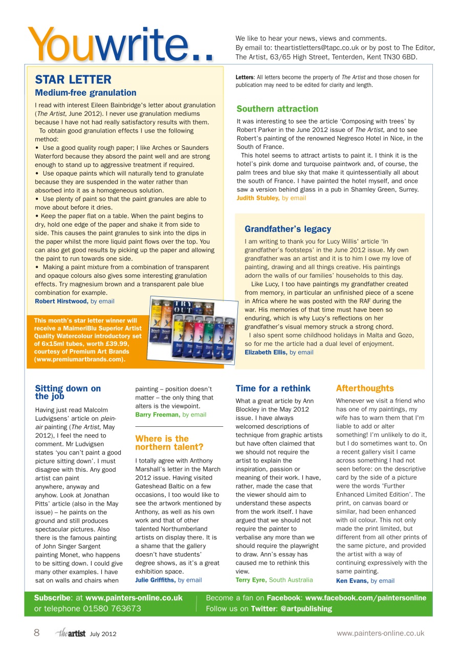 The Artist Preview Pages