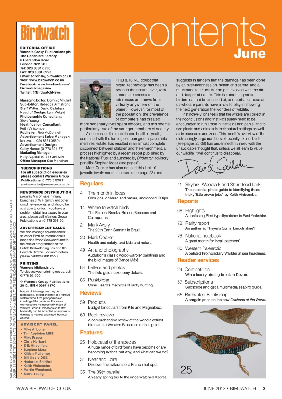 Birdwatch Magazine Preview Pages