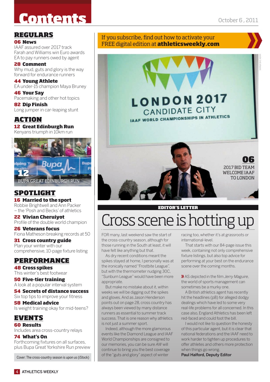 AW – Athletics Weekly Magazine Preview Pages