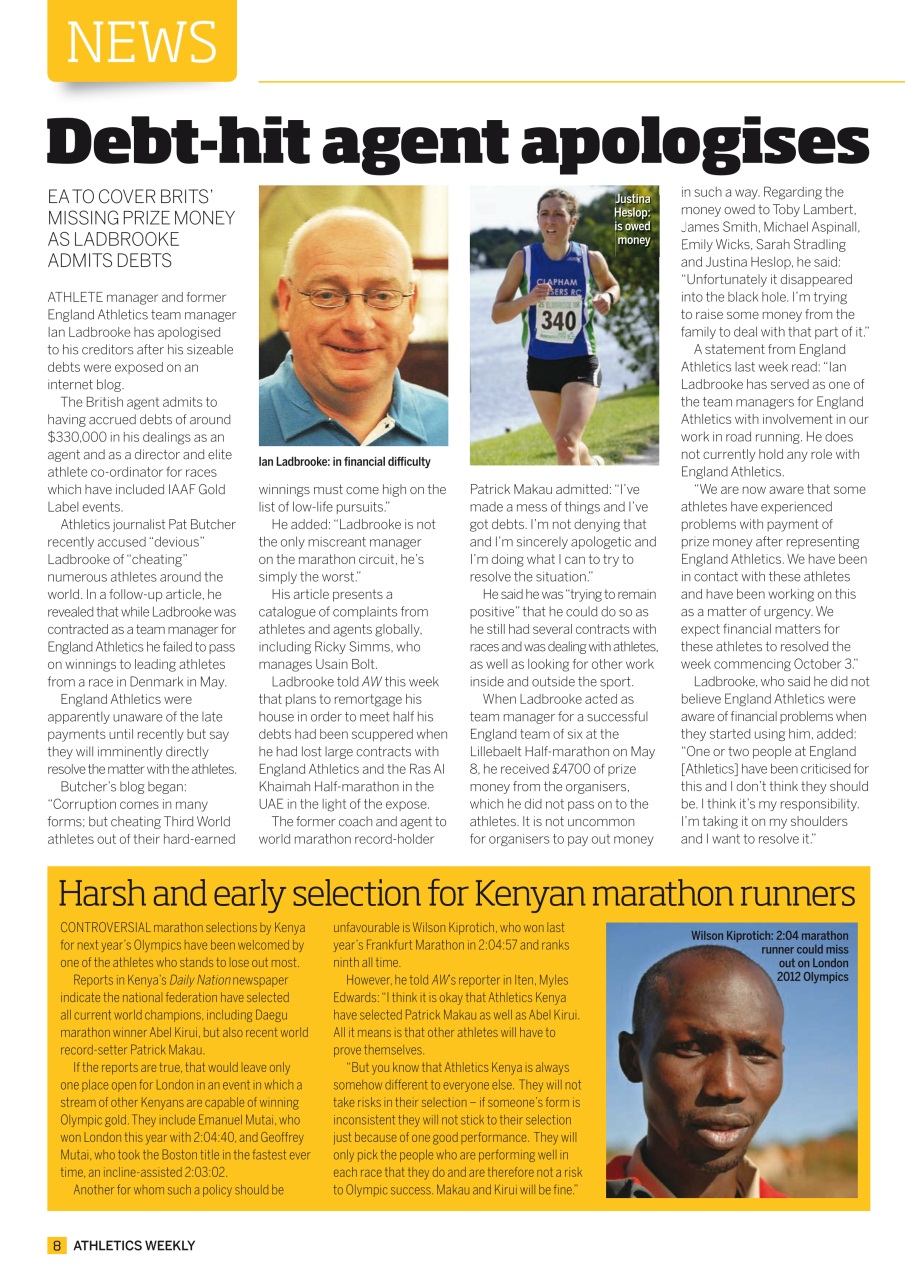 AW – Athletics Weekly Magazine Preview Pages