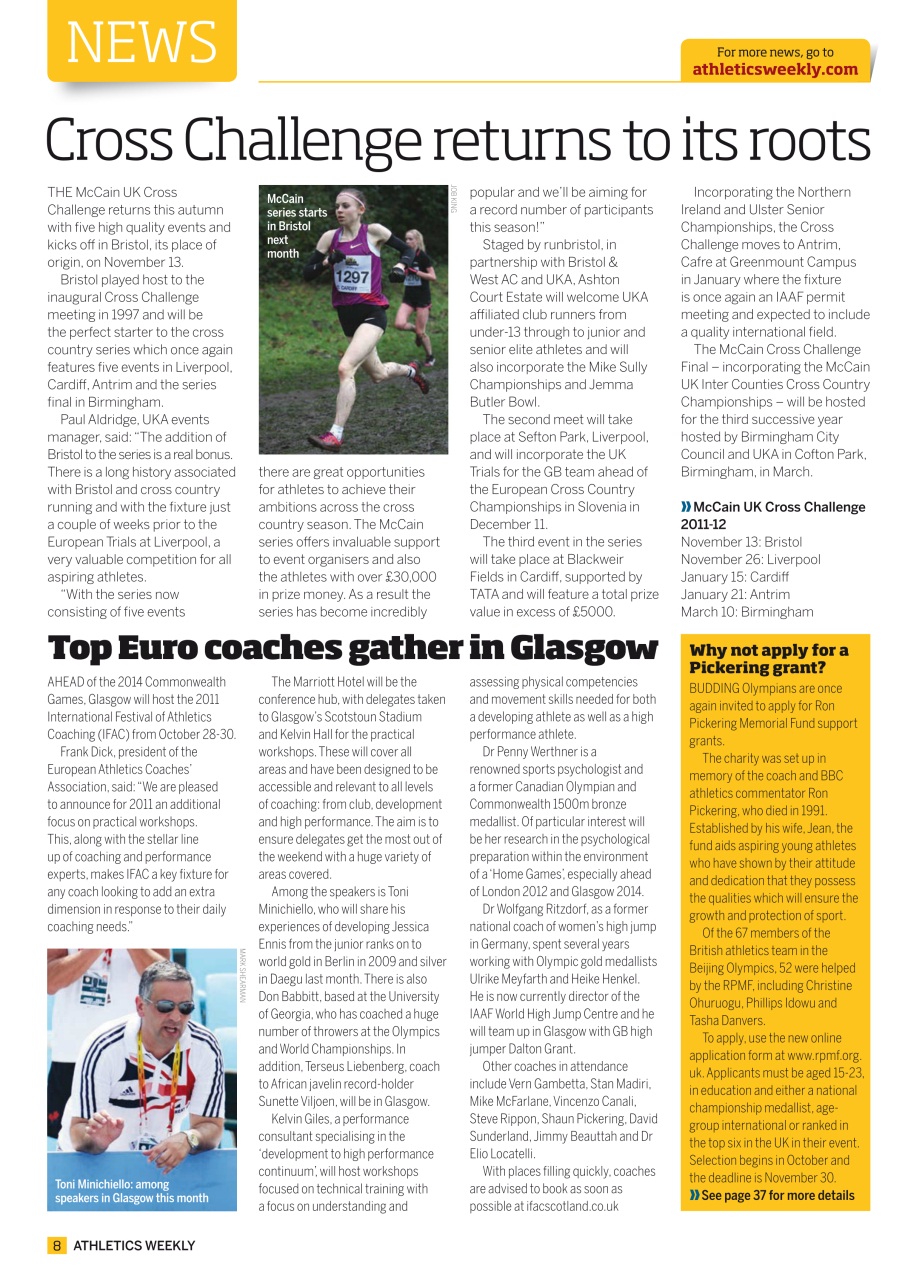AW – Athletics Weekly Magazine Preview Pages