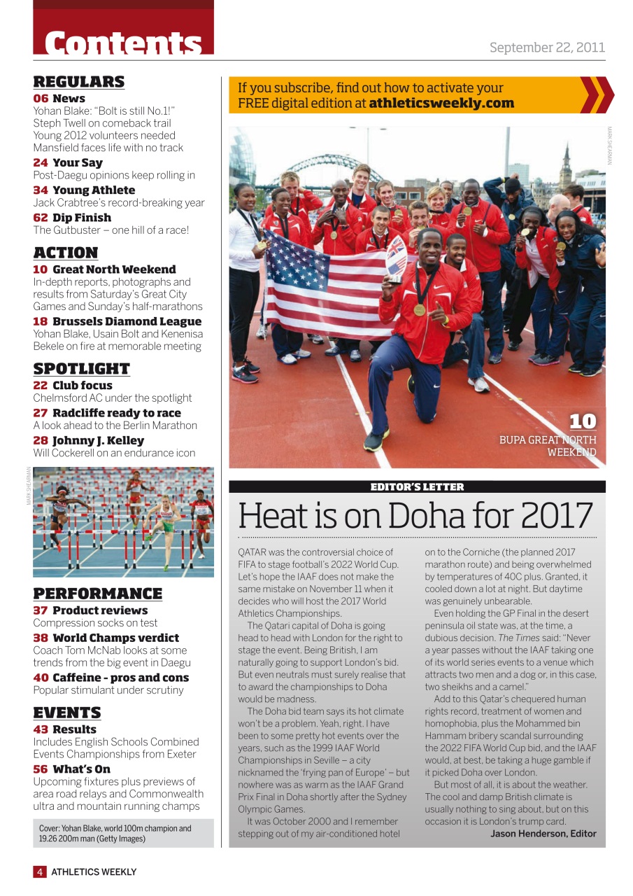 AW – Athletics Weekly Magazine Preview Pages