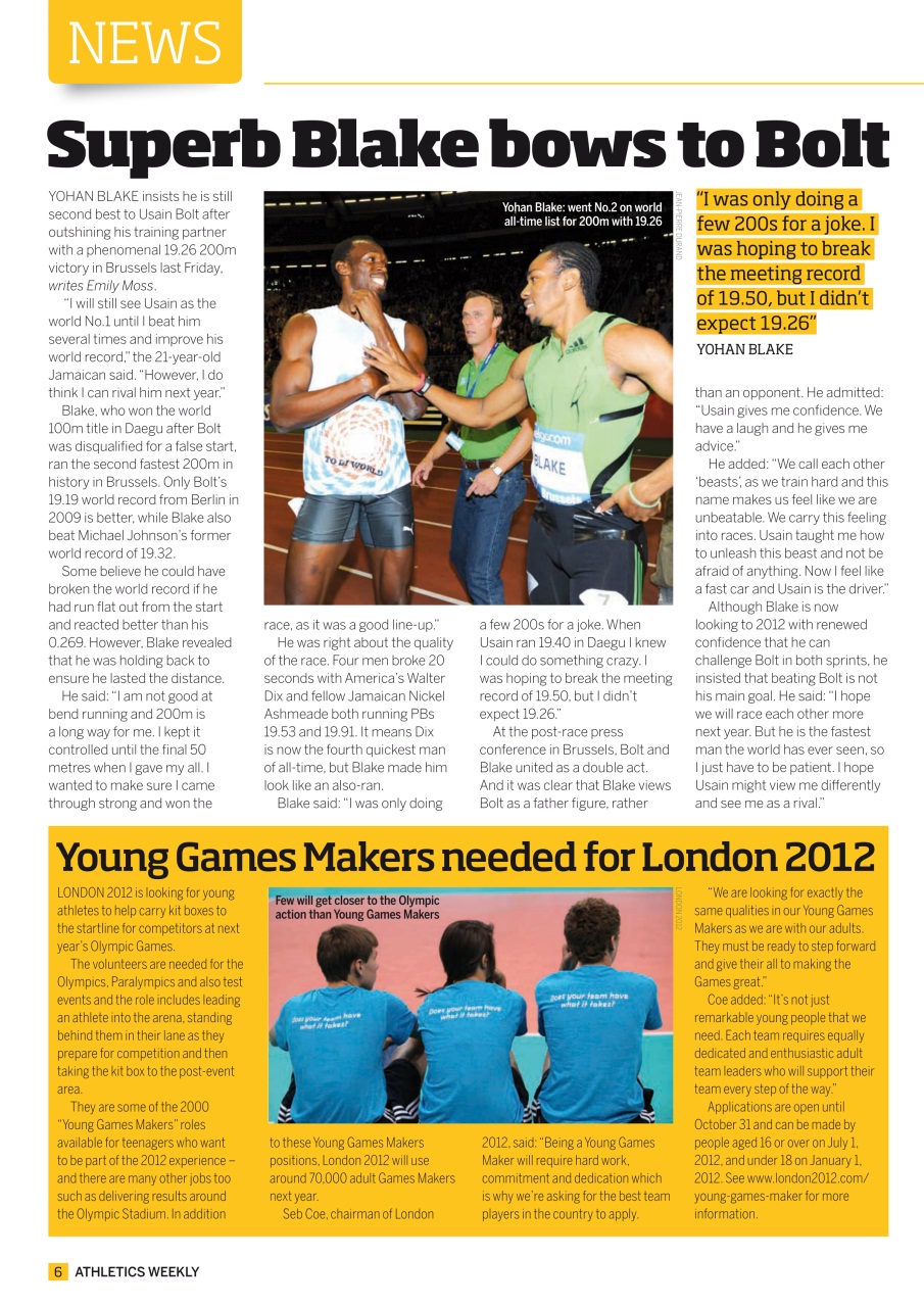 AW – Athletics Weekly Magazine Preview Pages