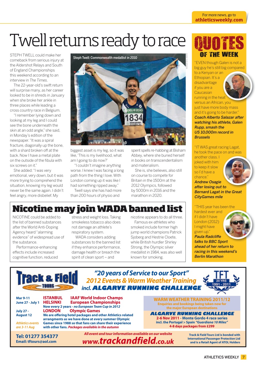 AW – Athletics Weekly Magazine Preview Pages