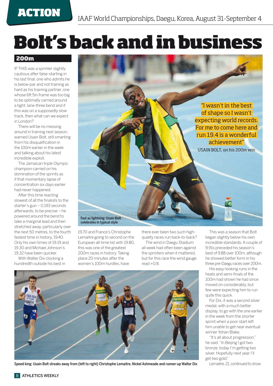 AW – Athletics Weekly Magazine Preview Pages