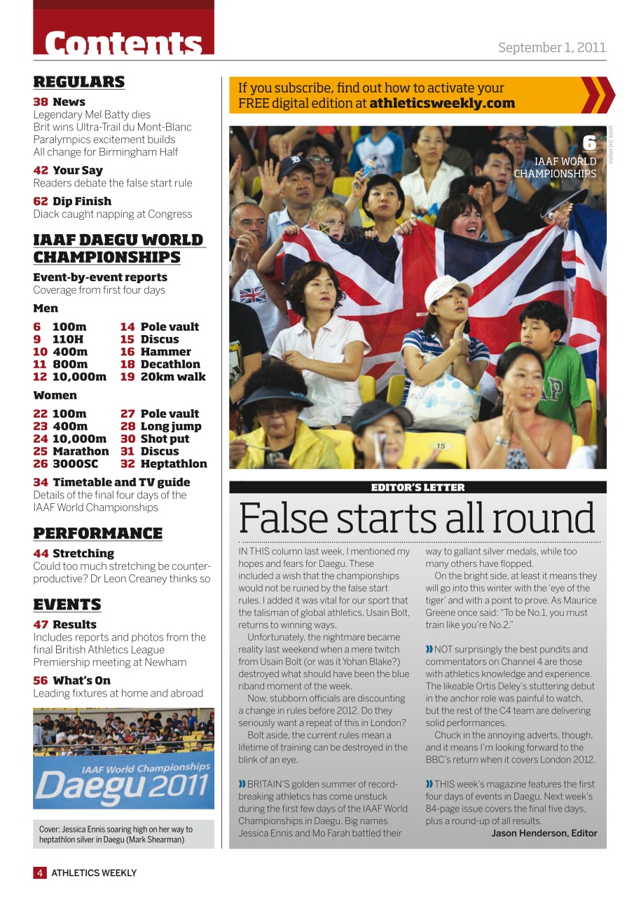 AW – Athletics Weekly Magazine Preview Pages