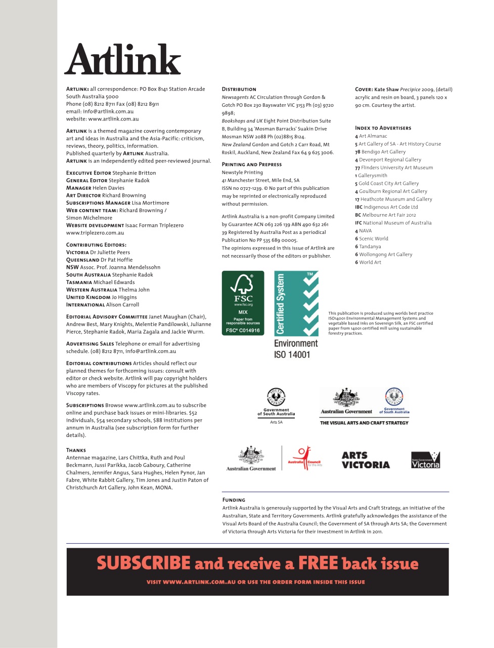 Artlink Magazine Preview Pages