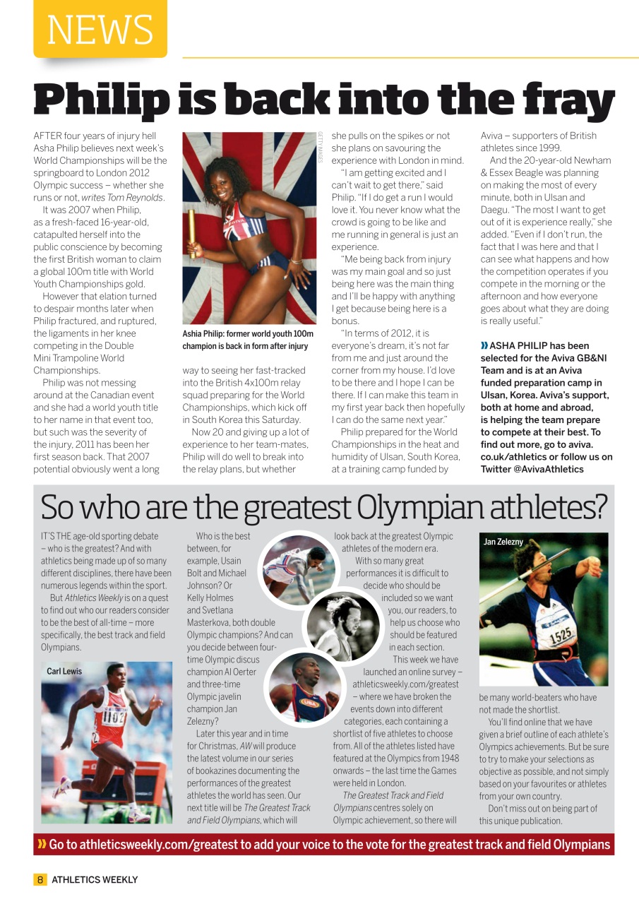 AW – Athletics Weekly Magazine Preview Pages