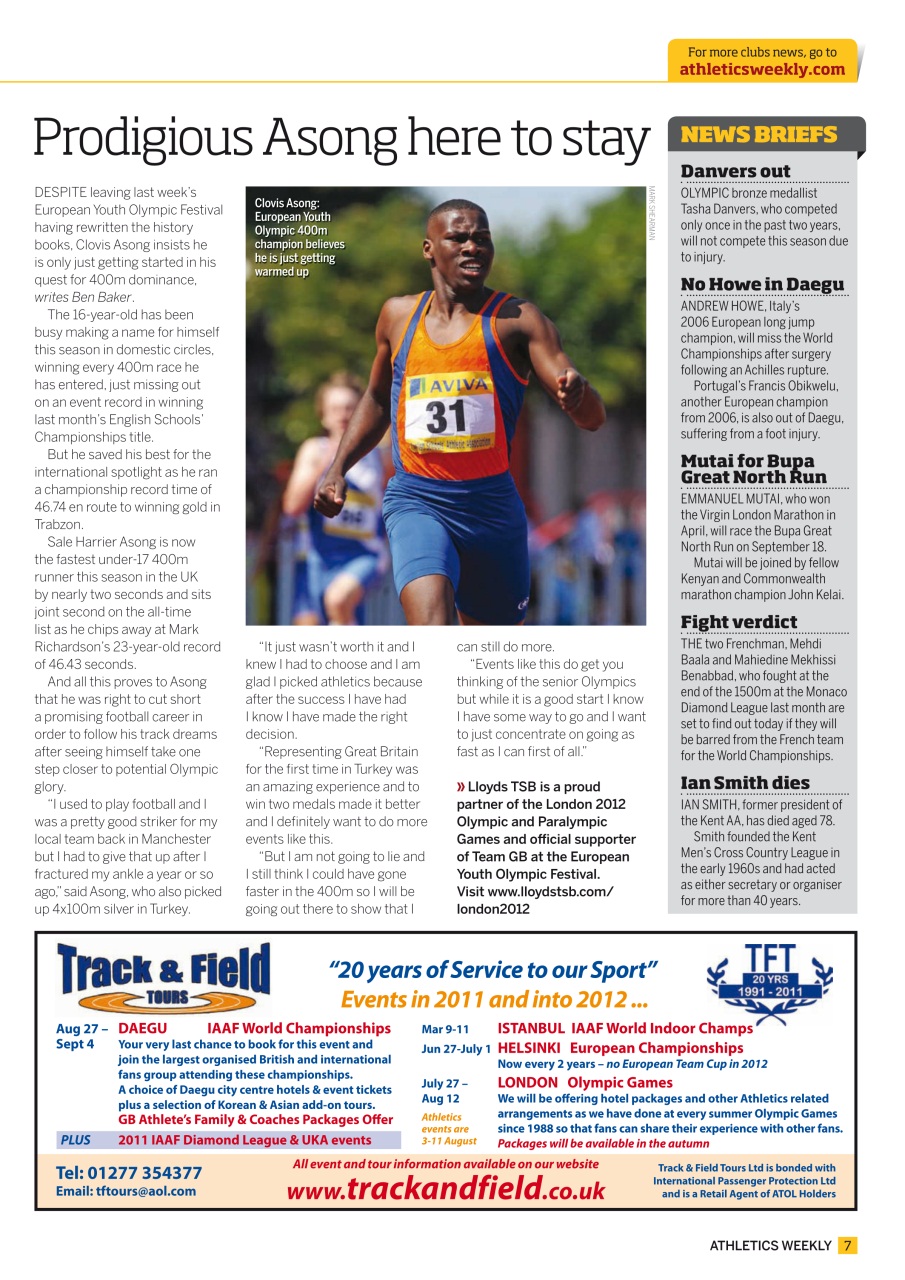 AW – Athletics Weekly Magazine Preview Pages